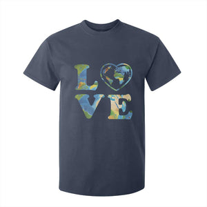 Earth Day T Shirt For Kid Heart Environmental Nature Recycling Lovers TS10 Navy Print Your Wear