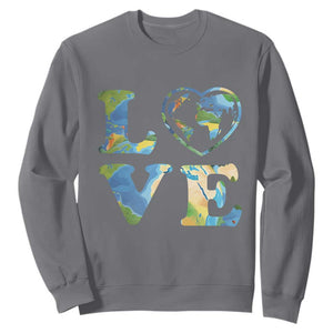 Earth Day Sweatshirt Heart Environmental Nature Recycling Lovers TS10 Charcoal Print Your Wear