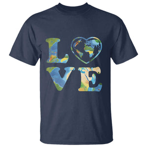 Earth Day T Shirt Heart Environmental Nature Recycling Lovers TS10 Navy Print Your Wear