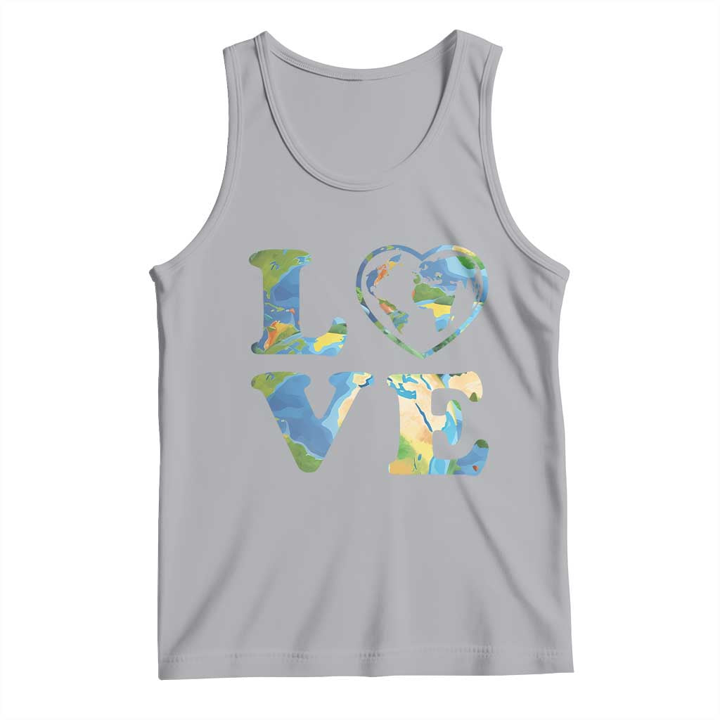 Earth Day Tank Top Heart Environmental Nature Recycling Lovers TS10 Athletic Heather Print Your Wear