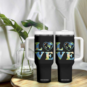Earth Day Tumbler With Handle Heart Environmental Nature Recycling Lovers TS10 Print Your Wear