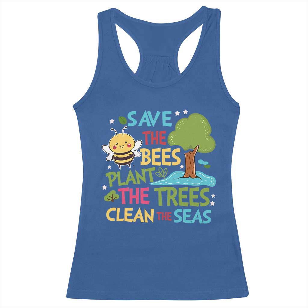 Earth Day Racerback Tank Top Funny Awesome Environmental Nature Recycling TS10 Royal Blue Print Your Wear