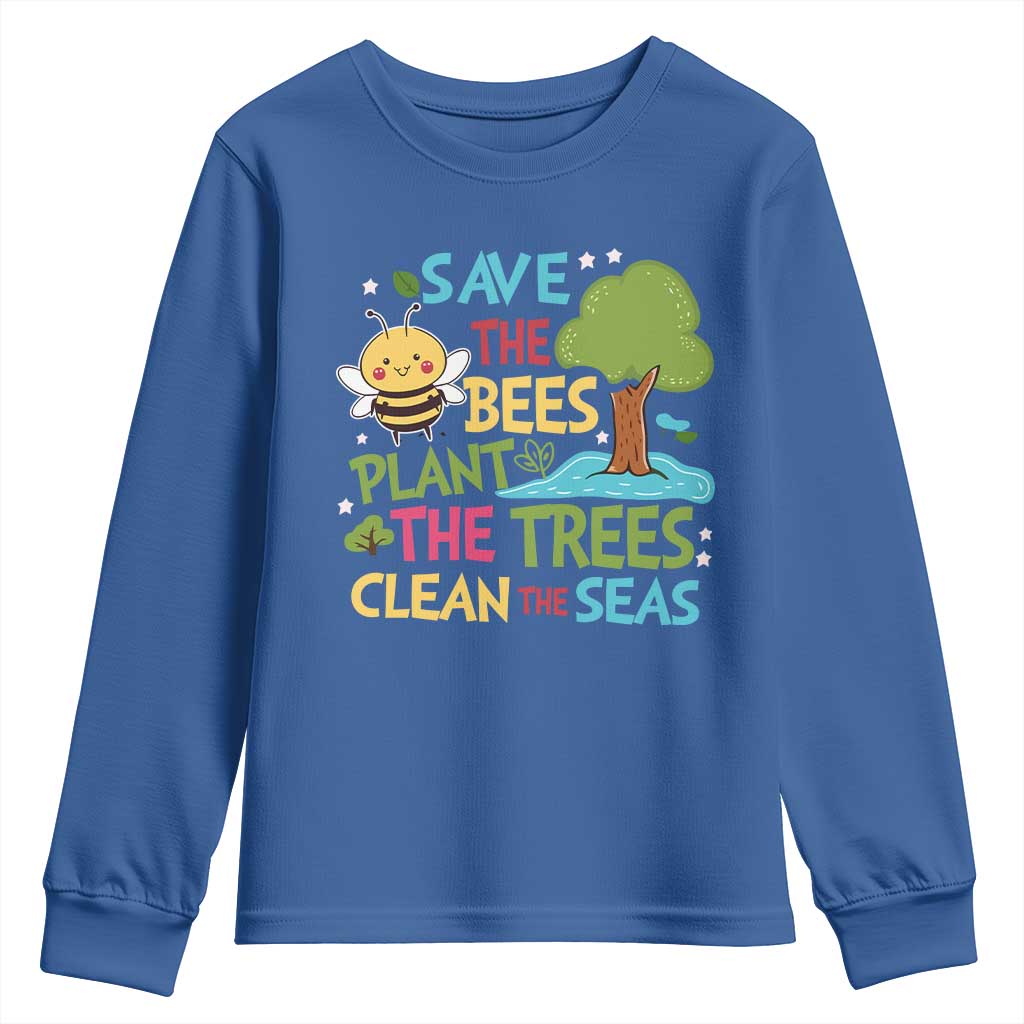 Earth Day Youth Sweatshirt Funny Awesome Environmental Nature Recycling TS10 Royal Blue Print Your Wear