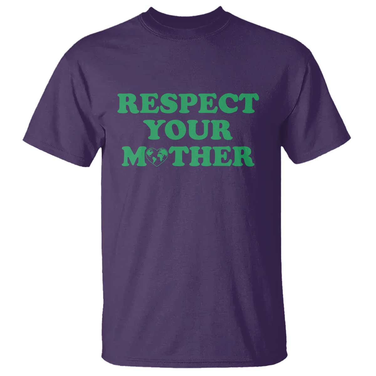 Earth Day T Shirt Respect Your Mother Environmental Recycling TS10 Purple Print Your Wear