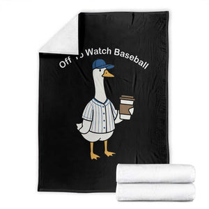 Funny Baseball Mom Goose Throw Blanket Funny Sports Game Day TS10 Black Print Your Wear