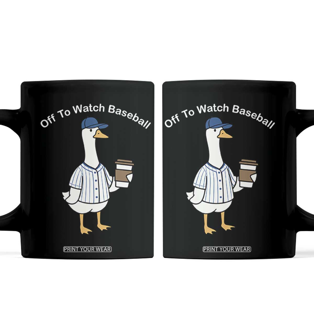 Funny Baseball Mom Goose Coffee Mug Funny Sports Game Day TS10 Black Print Your Wear