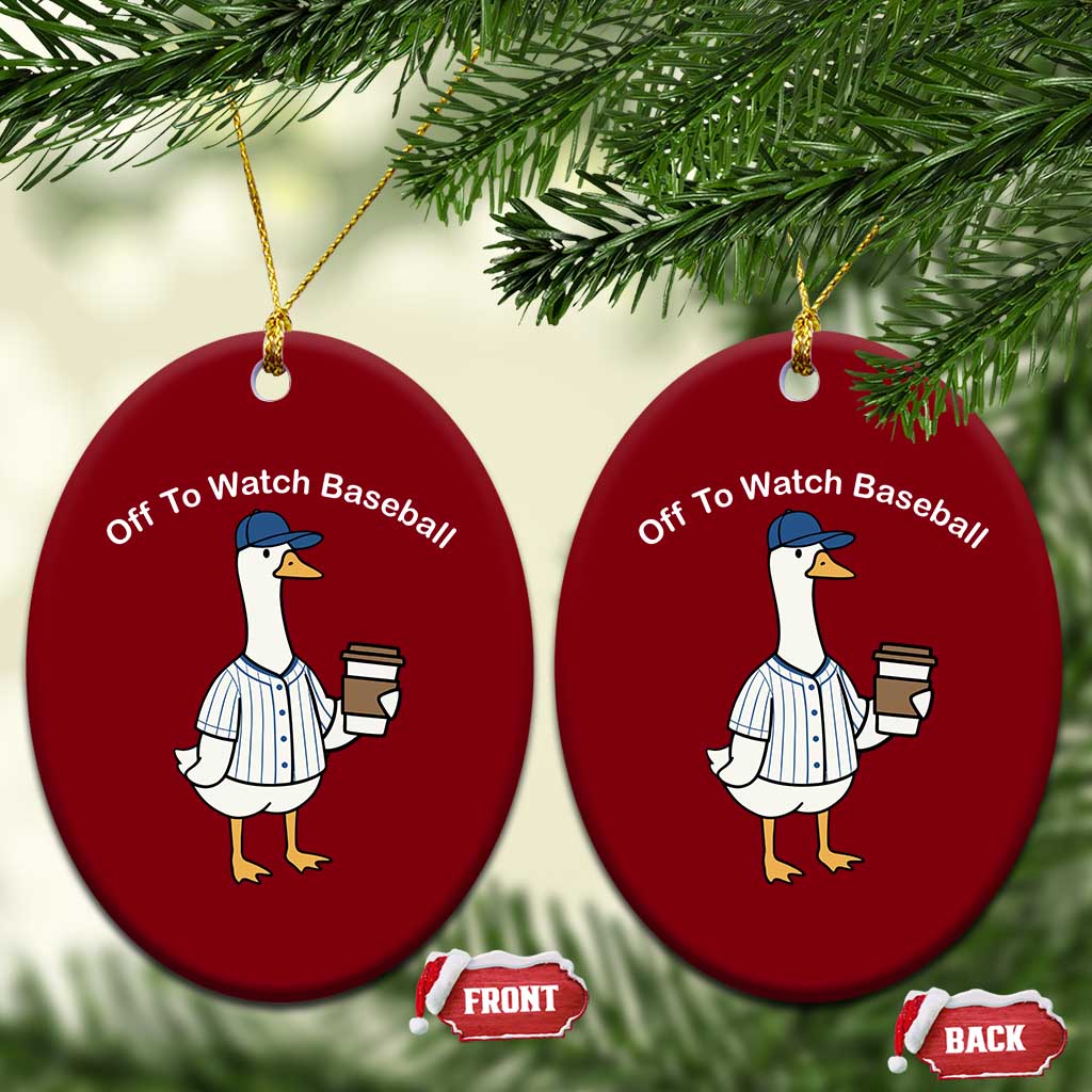 Funny Baseball Mom Goose Ceramic Ornament Funny Sports Game Day TS10 Print Your Wear