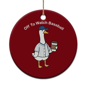 Funny Baseball Mom Goose Ceramic Ornament Funny Sports Game Day TS10 1pc Red Print Your Wear