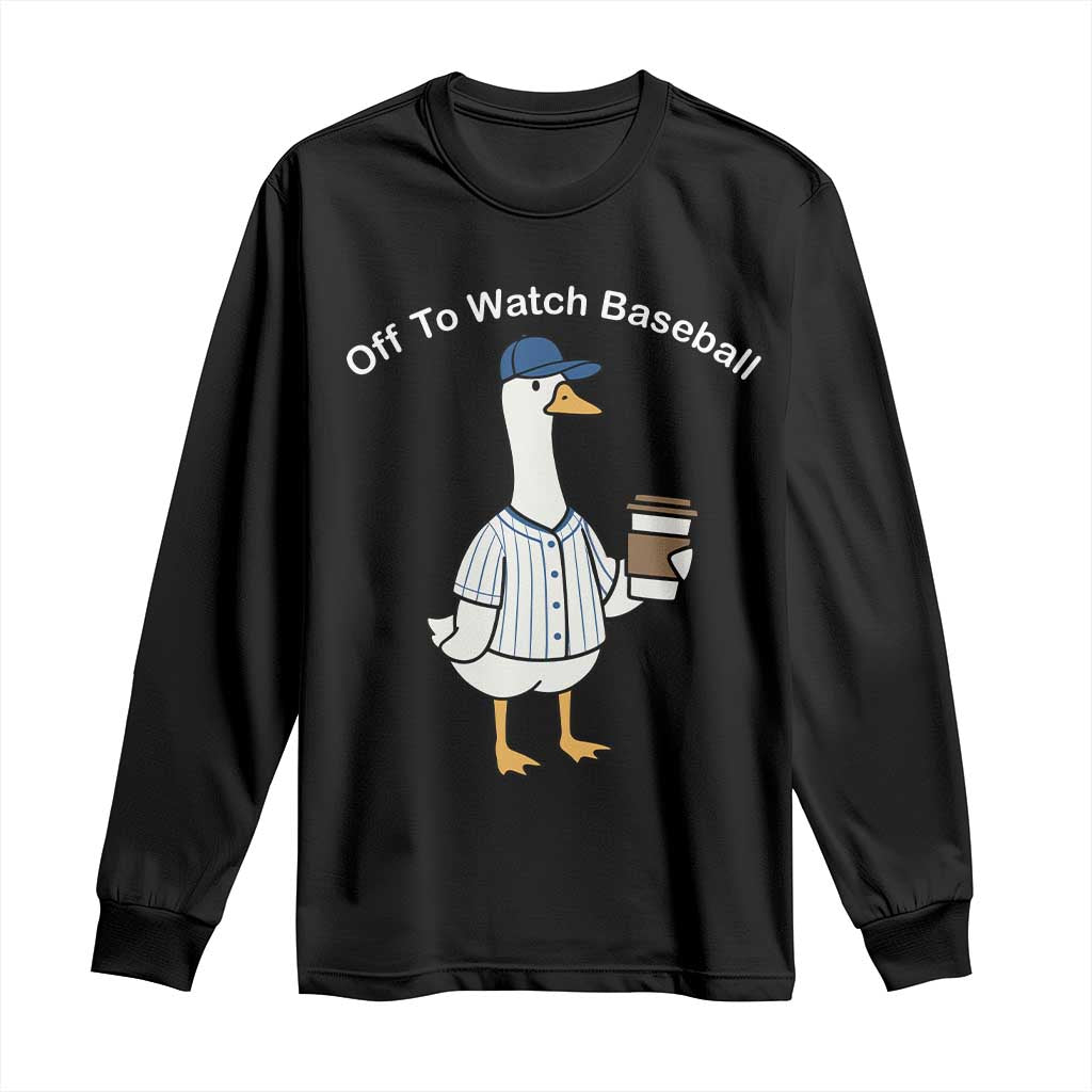 Funny Baseball Mom Goose Long Sleeve Shirt Funny Sports Game Day TS10 Black Print Your Wear