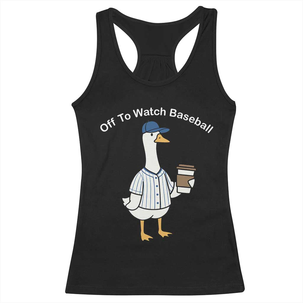 Funny Baseball Mom Goose Racerback Tank Top Funny Sports Game Day TS10 Black Print Your Wear