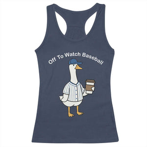 Funny Baseball Mom Goose Racerback Tank Top Funny Sports Game Day TS10 Navy Print Your Wear