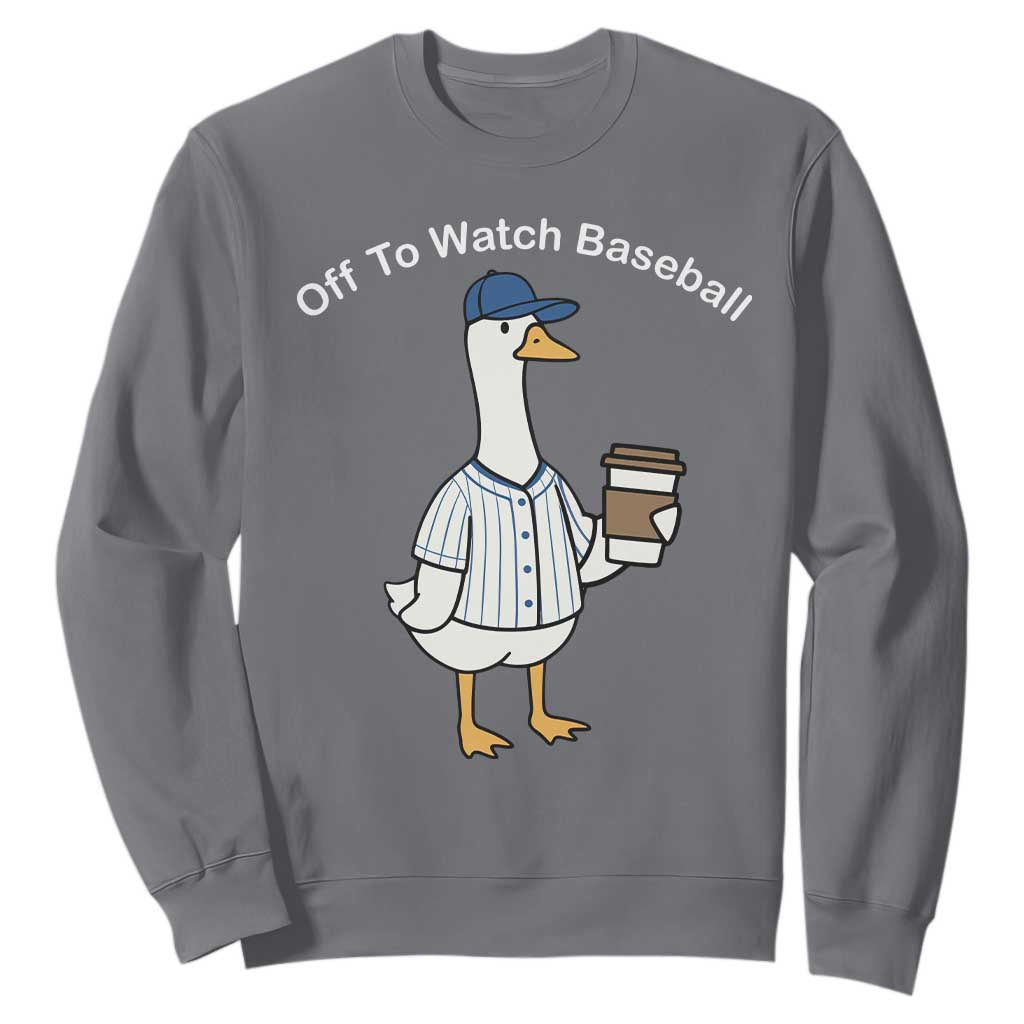Funny Baseball Mom Goose Sweatshirt Funny Sports Game Day TS10 Charcoal Print Your Wear