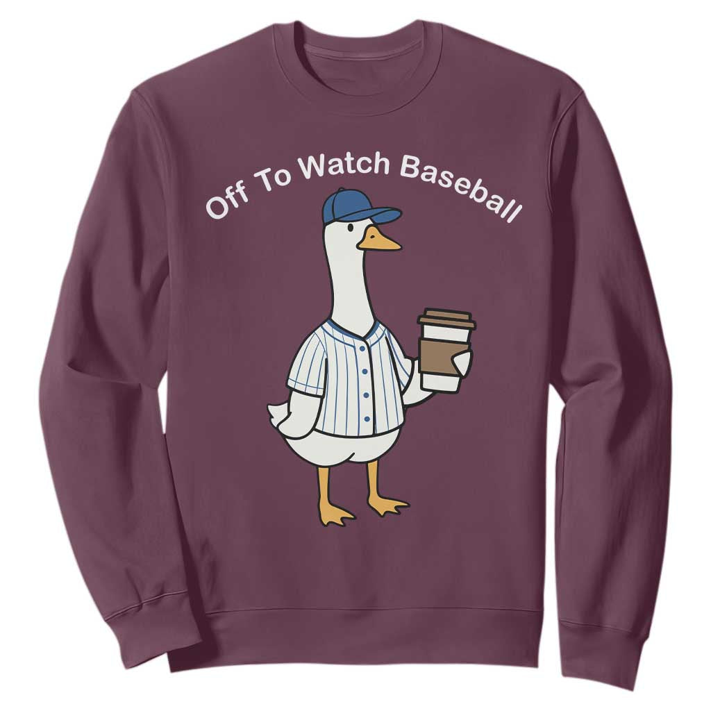 Funny Baseball Mom Goose Sweatshirt Funny Sports Game Day TS10 Maroon Print Your Wear