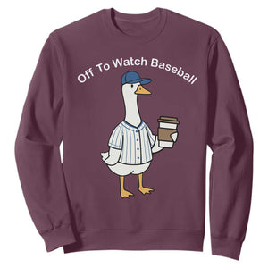 Funny Baseball Mom Goose Sweatshirt Funny Sports Game Day TS10 Maroon Print Your Wear