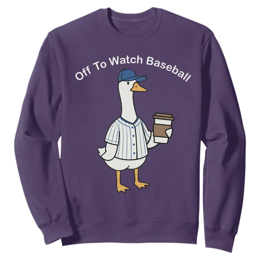 Funny Baseball Mom Goose Sweatshirt Funny Sports Game Day TS10 Purple Print Your Wear