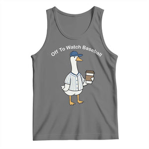 Funny Baseball Mom Goose Tank Top Funny Sports Game Day TS10 Black Heather Print Your Wear