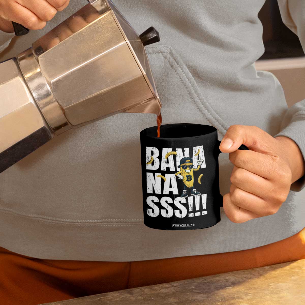 Banana Lovers Coffee Mug Funny Bananas Vintage Style TS10 Print Your Wear