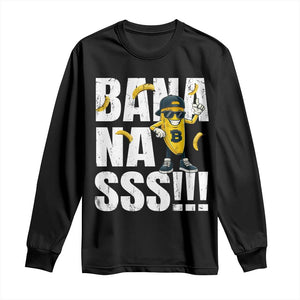 Banana Lovers Long Sleeve Shirt Funny Bananas Vintage Style TS10 Black Print Your Wear