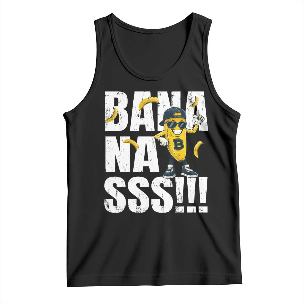 Banana Lovers Tank Top Funny Bananas Vintage Style TS10 Black Print Your Wear