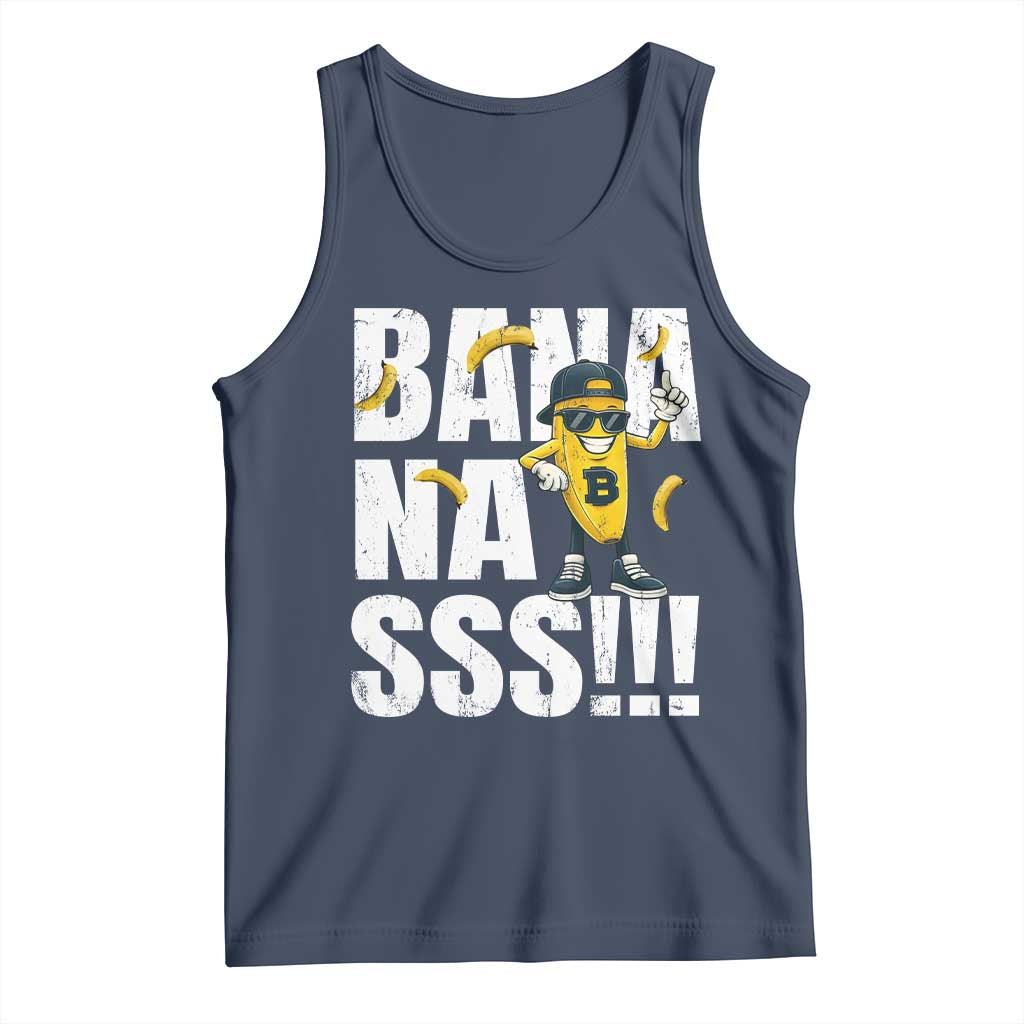 Banana Lovers Tank Top Funny Bananas Vintage Style TS10 Navy Print Your Wear