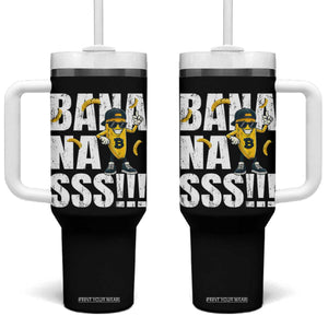 Banana Lovers Tumbler With Handle Funny Bananas Vintage Style TS10 One Size: 40 oz Black Print Your Wear