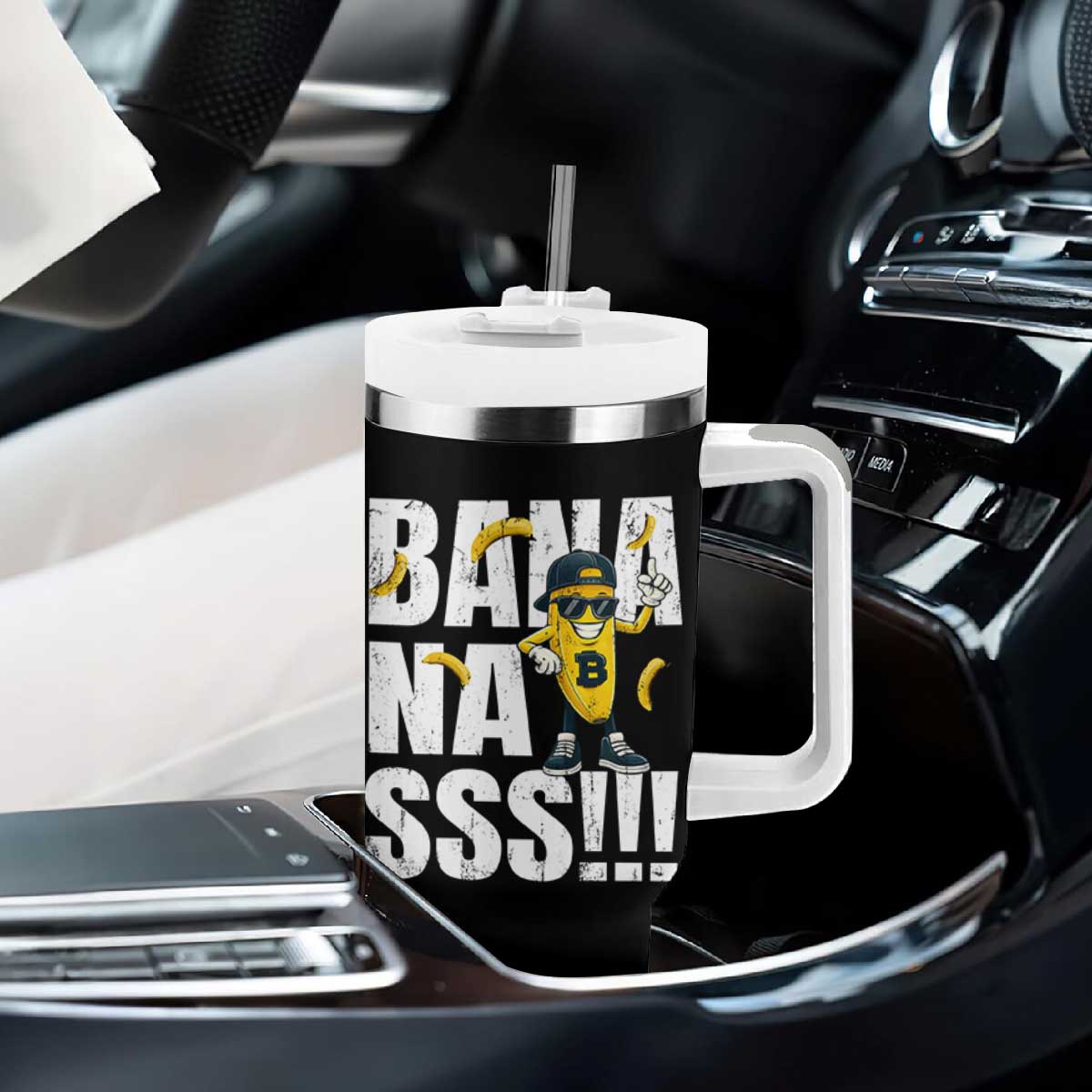 Banana Lovers Tumbler With Handle Funny Bananas Vintage Style TS10 Print Your Wear