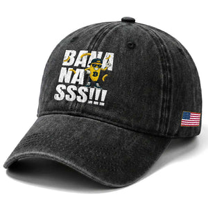 Banana Lovers Washed Cotton Baseball Cap Funny Bananas Vintage Style TS10 Print Your Wear