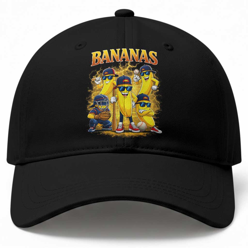 Funny Bananas Baseball Cap Lets Go Banana Cute Banana Lovers Bootleg TS10 Print Your Wear