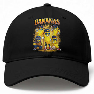 Funny Bananas Baseball Cap Lets Go Banana Cute Banana Lovers Bootleg TS10 Print Your Wear