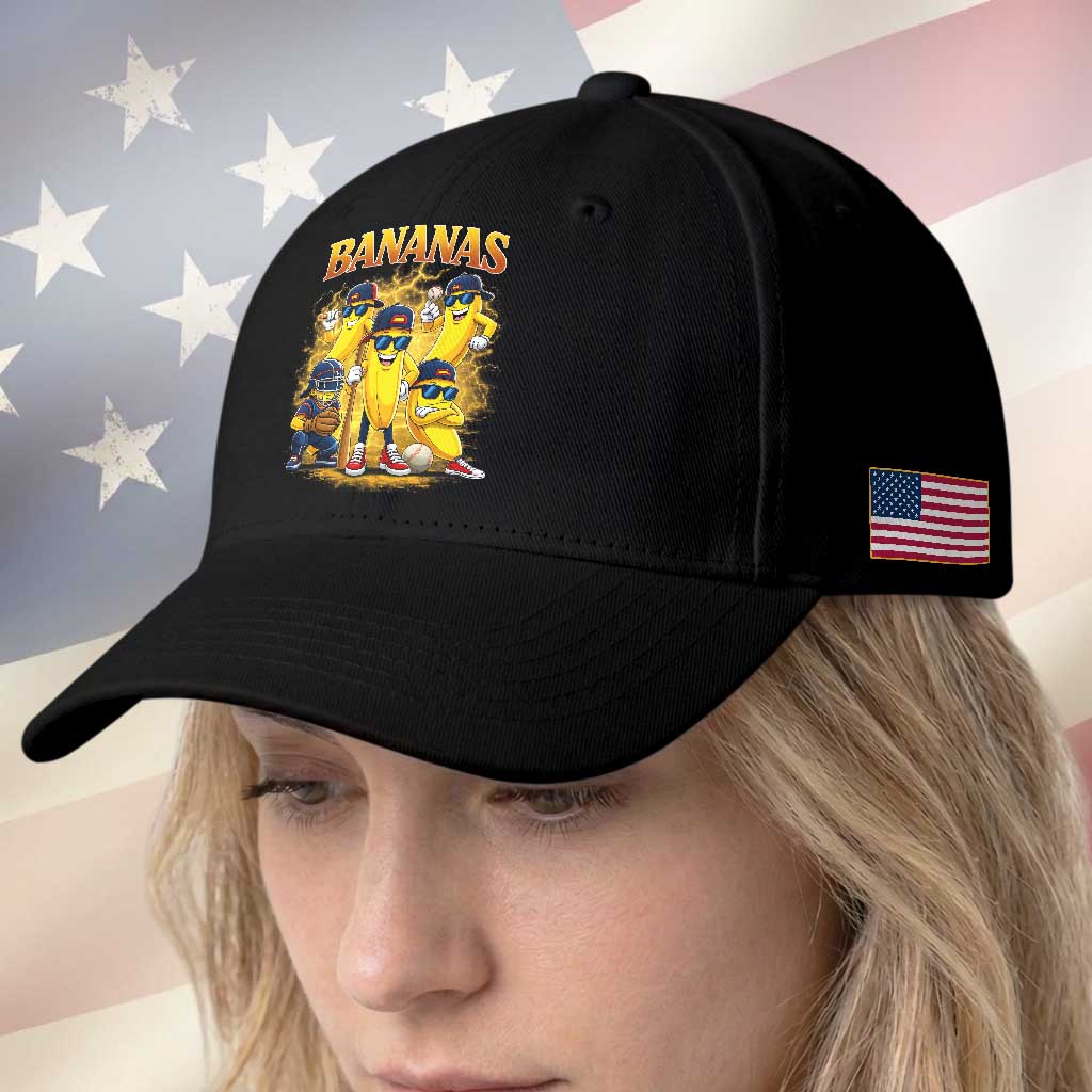 Funny Bananas Baseball Cap Lets Go Banana Cute Banana Lovers Bootleg TS10 Print Your Wear