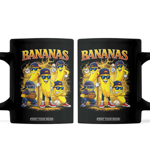 Funny Bananas Coffee Mug Lets Go Banana Cute Banana Lovers Bootleg TS10 Black Print Your Wear