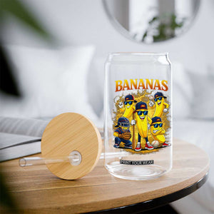 Funny Bananas Glass Can Lets Go Banana Cute Banana Lovers Bootleg TS10 Print Your Wear