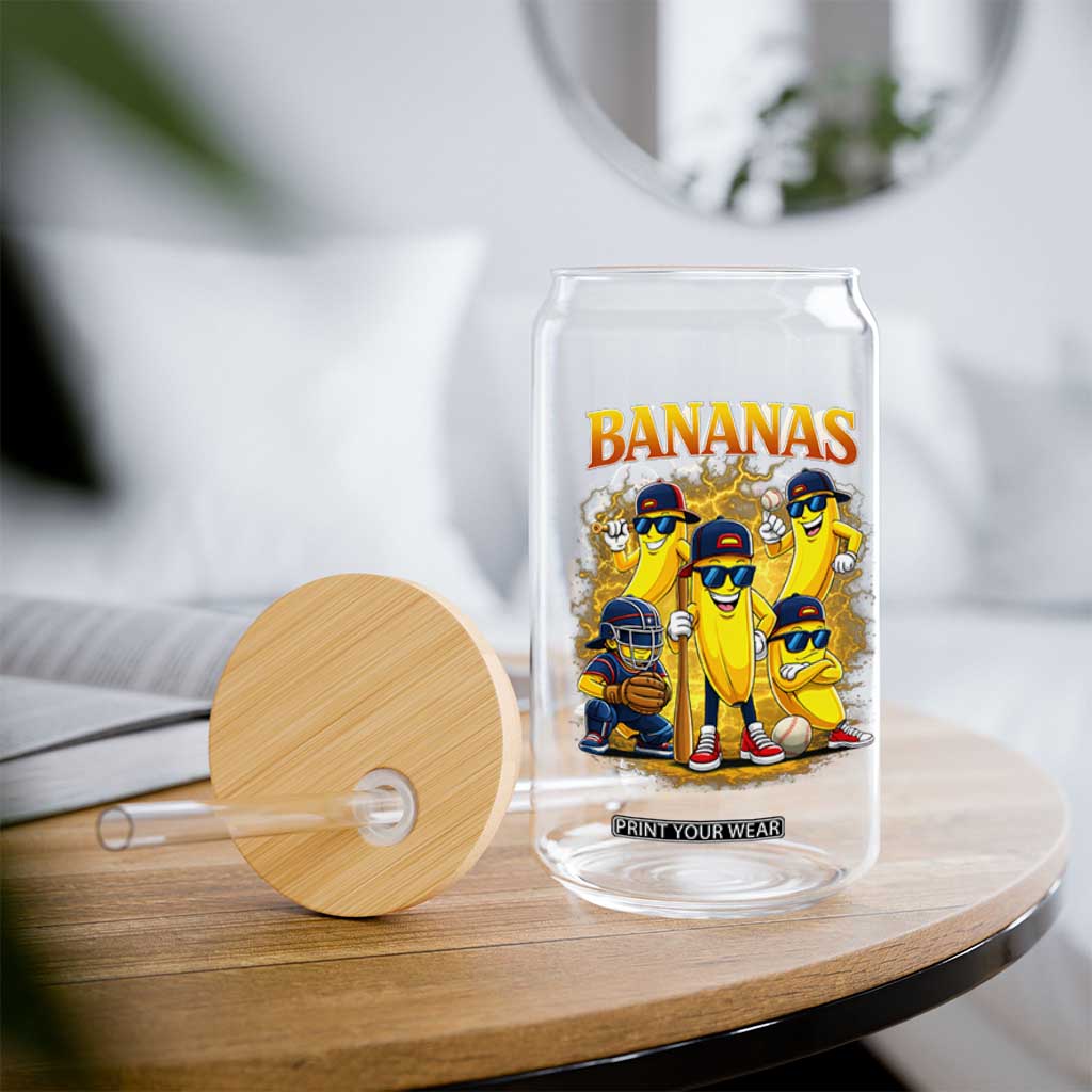 Funny Bananas Glass Can Lets Go Banana Cute Banana Lovers Bootleg TS10 Print Your Wear