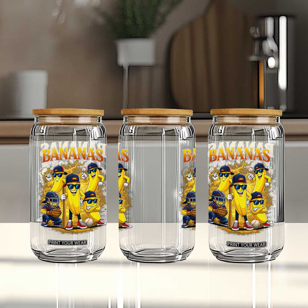 Funny Bananas Glass Can Lets Go Banana Cute Banana Lovers Bootleg TS10 Print Your Wear