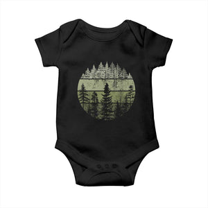 Retro Forest Trees Outdoors Nature Baby Onesie Vintage Wildlife TS10 Black Print Your Wear