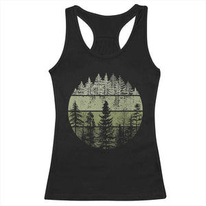 Retro Forest Trees Outdoors Nature Racerback Tank Top Vintage Wildlife TS10 Black Print Your Wear