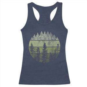Retro Forest Trees Outdoors Nature Racerback Tank Top Vintage Wildlife TS10 Navy Print Your Wear