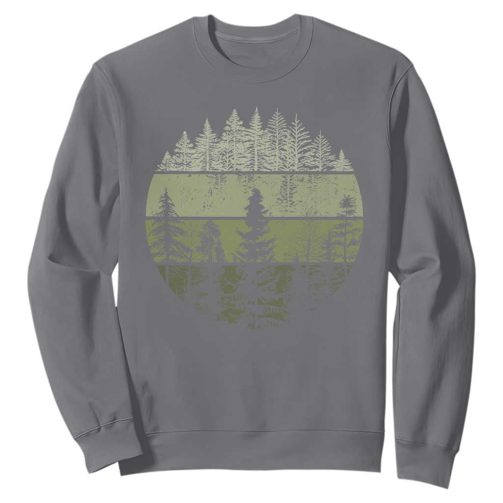 Retro Forest Trees Outdoors Nature Sweatshirt Vintage Wildlife TS10 Charcoal Print Your Wear