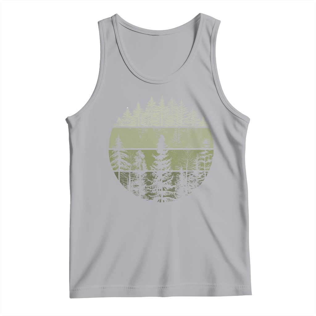 Retro Forest Trees Outdoors Nature Tank Top Vintage Wildlife TS10 Athletic Heather Print Your Wear