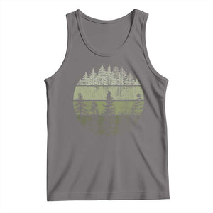 Retro Forest Trees Outdoors Nature Tank Top Vintage Wildlife TS10 Deep Heather Print Your Wear
