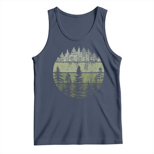 Retro Forest Trees Outdoors Nature Tank Top Vintage Wildlife TS10 Navy Print Your Wear