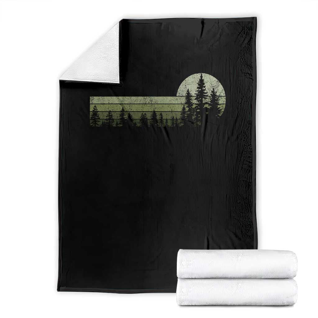 Trees Wildlife Nature Vintage Forest Throw Blanket TS10 Black Print Your Wear