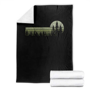 Trees Wildlife Nature Vintage Forest Throw Blanket TS10 Black Print Your Wear