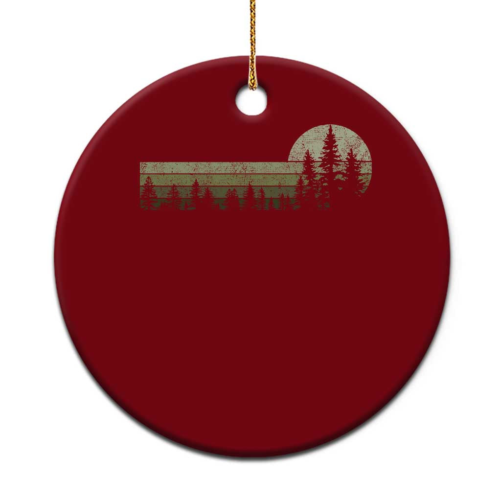 Trees Wildlife Nature Vintage Forest Ceramic Ornament TS10 1pc Red Print Your Wear