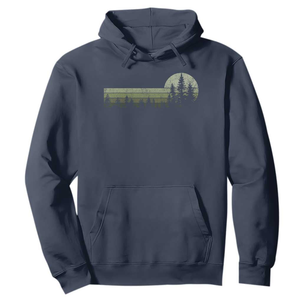 Trees Wildlife Nature Vintage Forest Hoodie TS10 Navy Print Your Wear