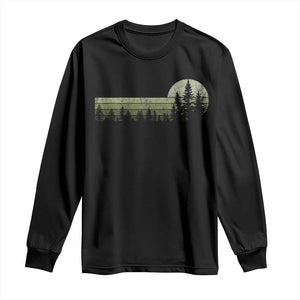 Trees Wildlife Nature Vintage Forest Long Sleeve Shirt TS10 Black Print Your Wear