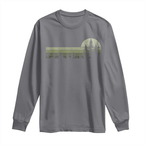 Trees Wildlife Nature Vintage Forest Long Sleeve Shirt TS10 Charcoal Print Your Wear