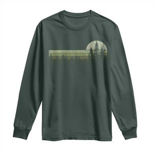 Trees Wildlife Nature Vintage Forest Long Sleeve Shirt TS10 Dark Forest Green Print Your Wear