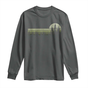 Trees Wildlife Nature Vintage Forest Long Sleeve Shirt TS10 Dark Heather Print Your Wear