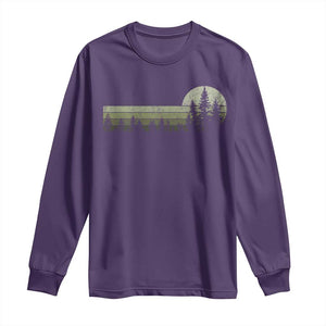 Trees Wildlife Nature Vintage Forest Long Sleeve Shirt TS10 Purple Print Your Wear